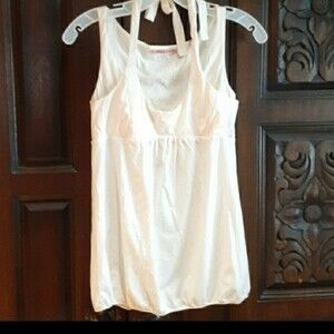 Velvet cream white top s new nwt sleeveless small knit blouse shirt small